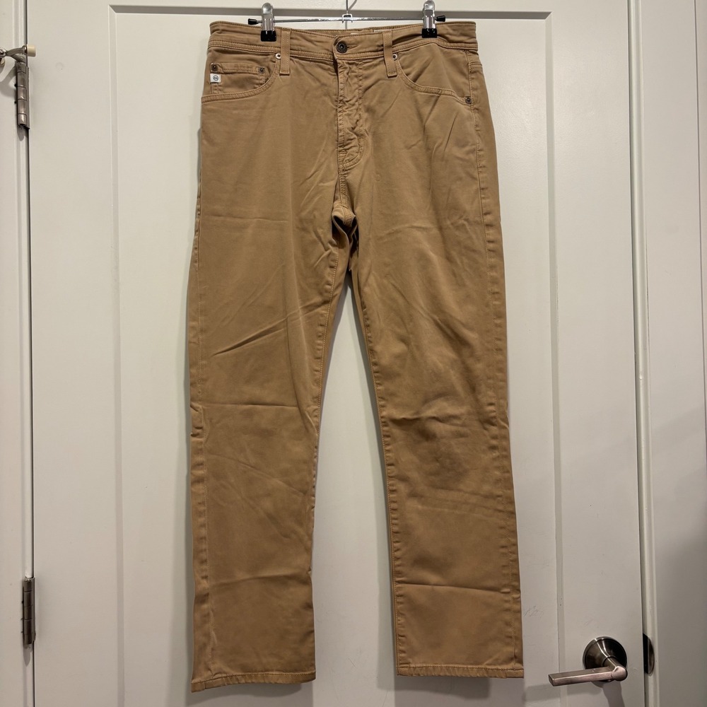 AG Adriano Goldschmied Graduate Tailored Leg Pants Tan Khaki 31x34 1794SUDCEKE